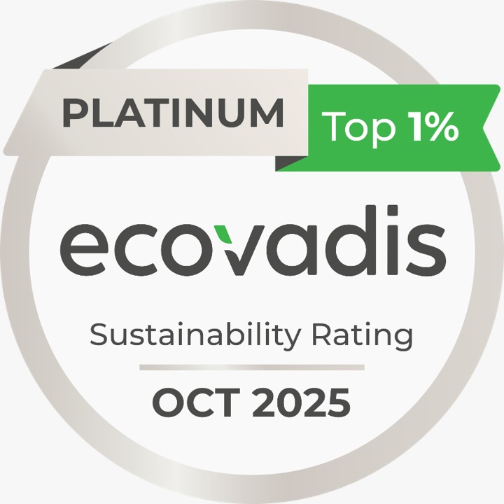 EcoVadis Platinum Top 1% - Sustainability Rating OCT 2025